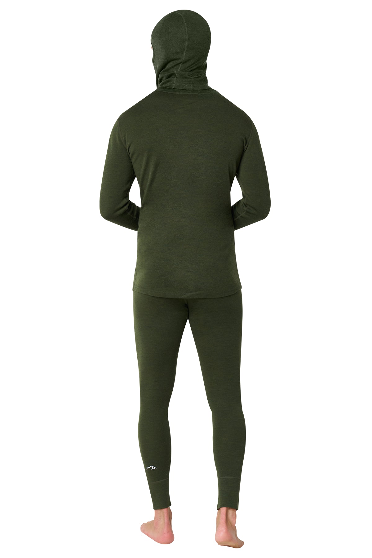 Men's Army Green Merino Wool Set 320 + Balaclava — view 2