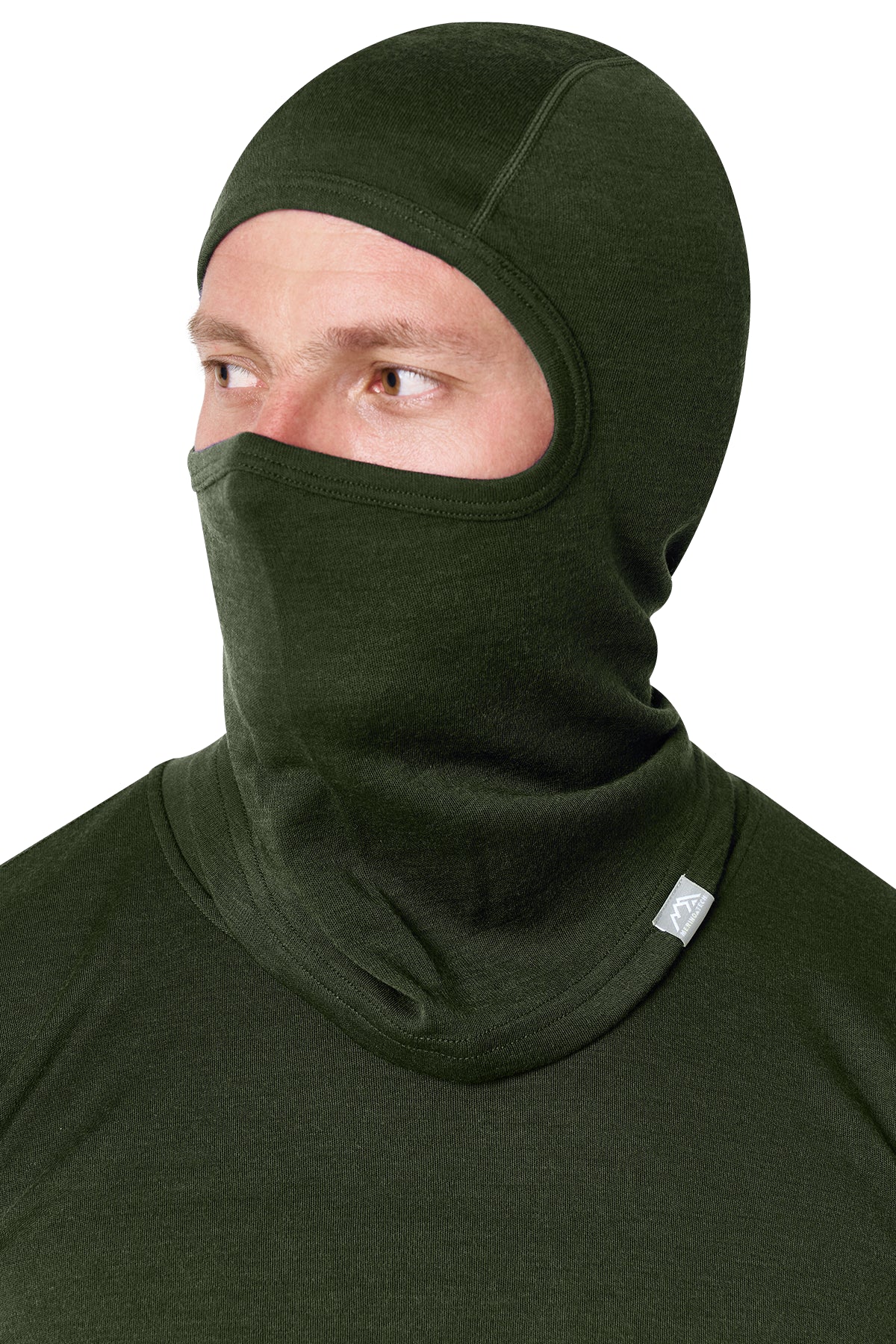 Men's Army Green Merino Wool Set 320 + Balaclava — view 3