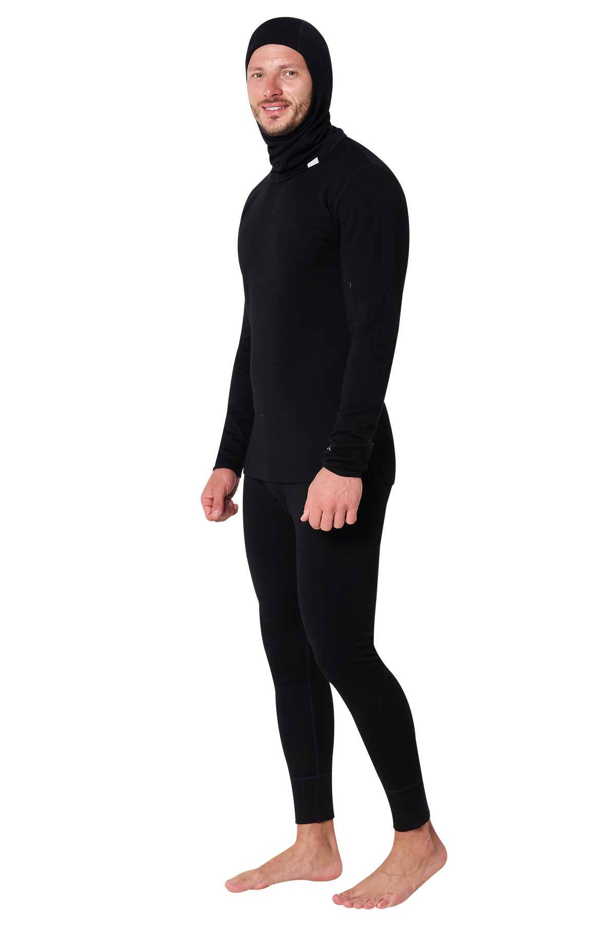 Men's Black Merino Wool Set 320 + Balaclava — view 3
