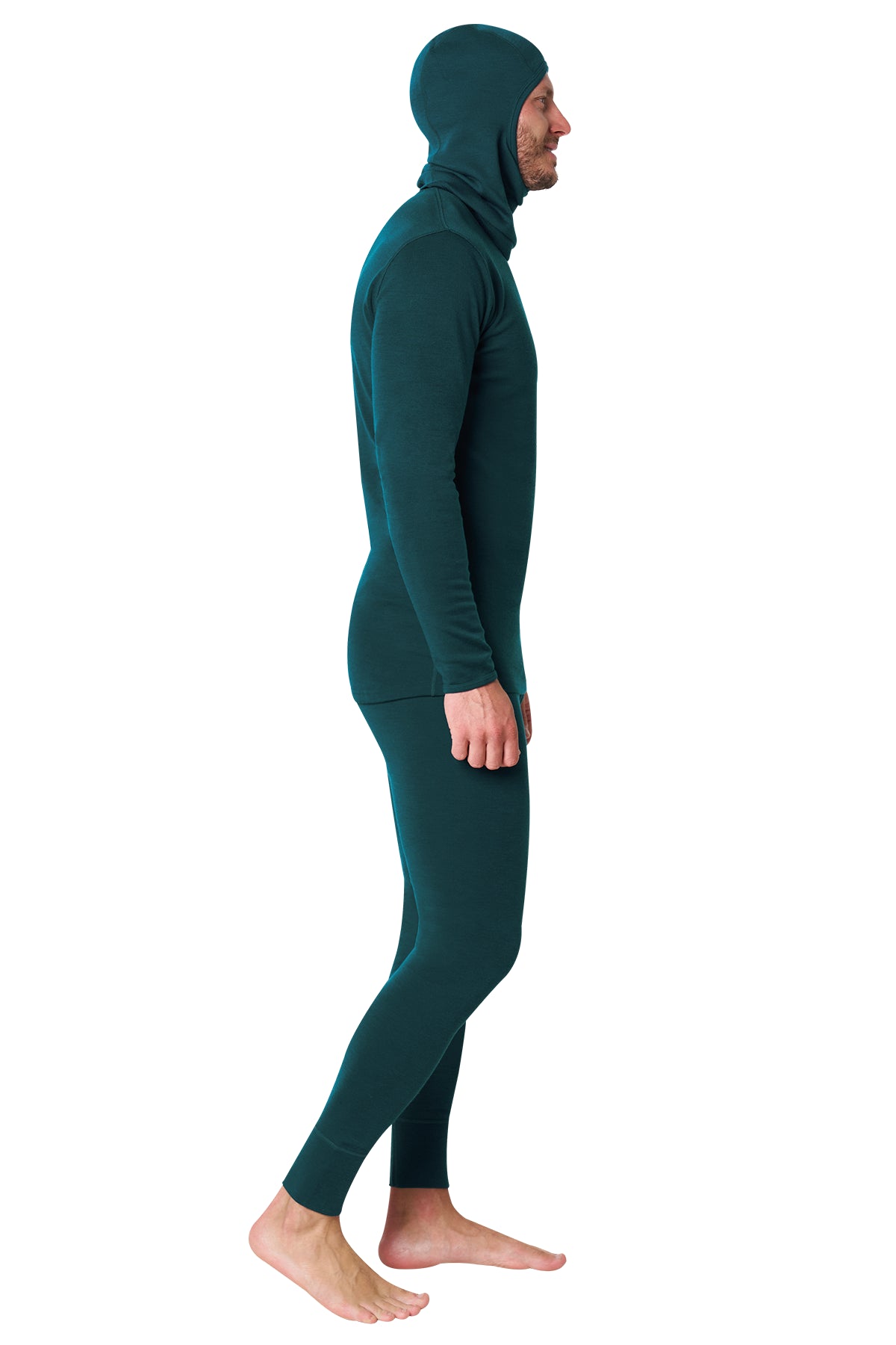 Men's Deep Teal Merino Wool Set 320 + Balaclava — view 3