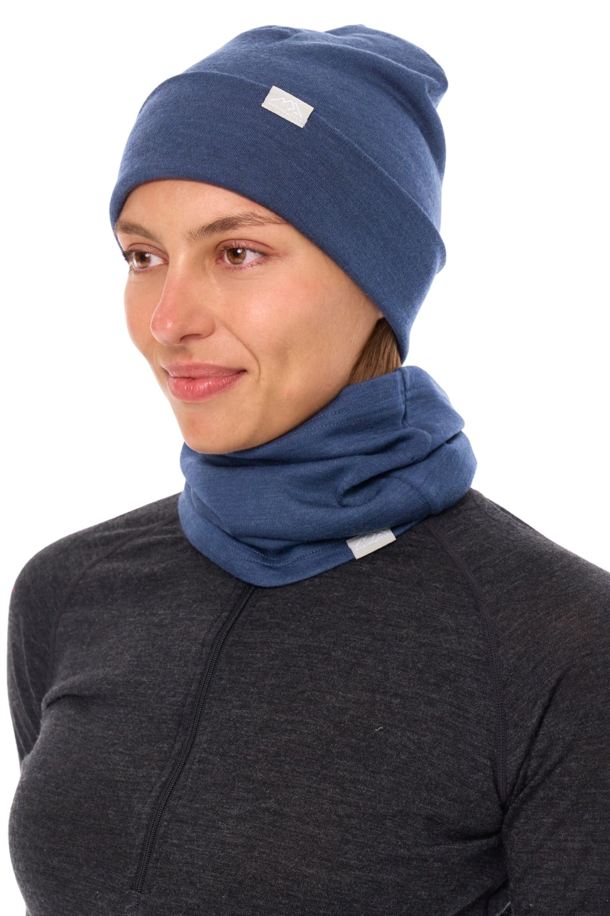 Adult Beanie Denim + Gaiter — view 2