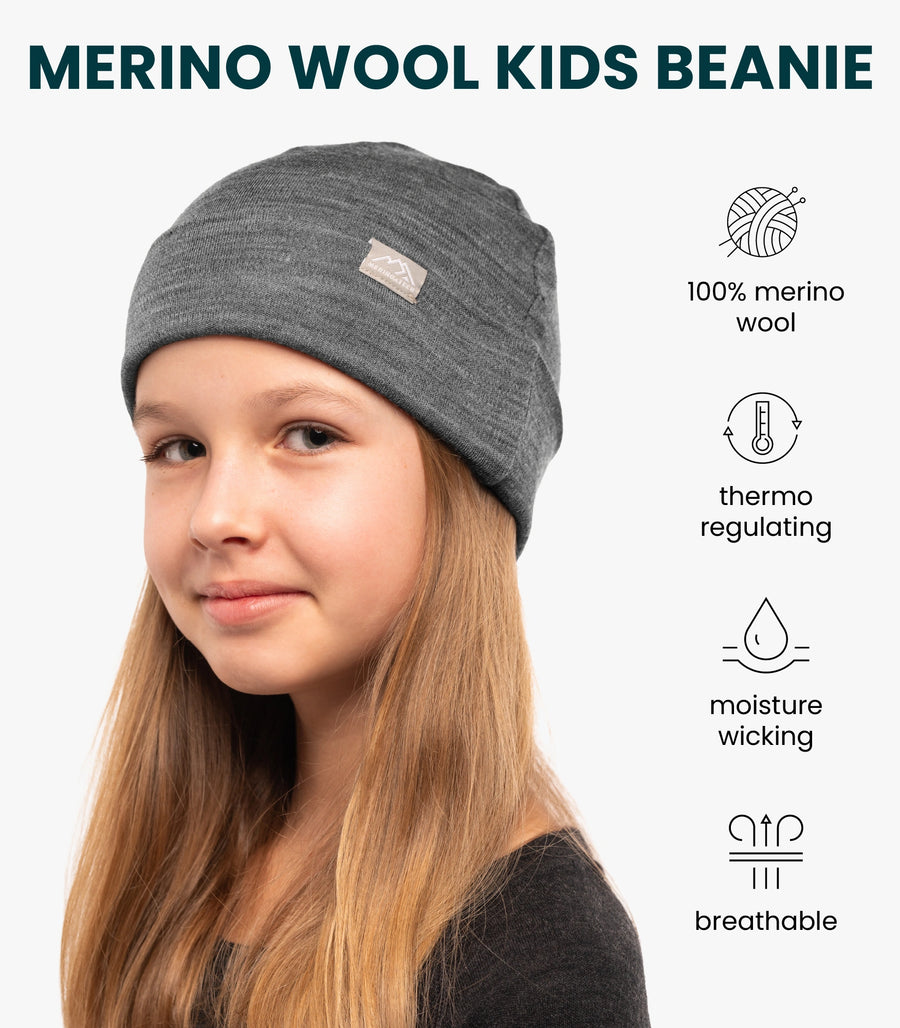 Kids' Beanie Grey Melange — view 4