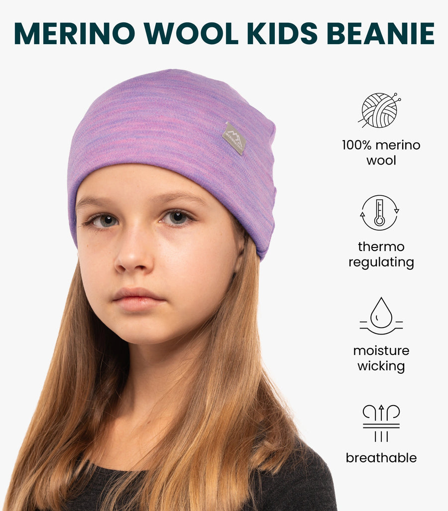 Kids' Beanie Heather Lilac — view 4