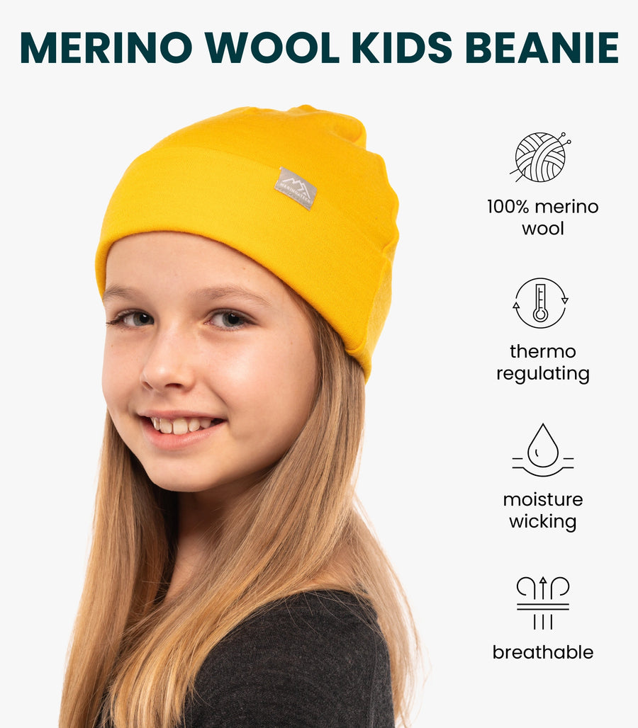 Kids' Beanie Mustard — view 4