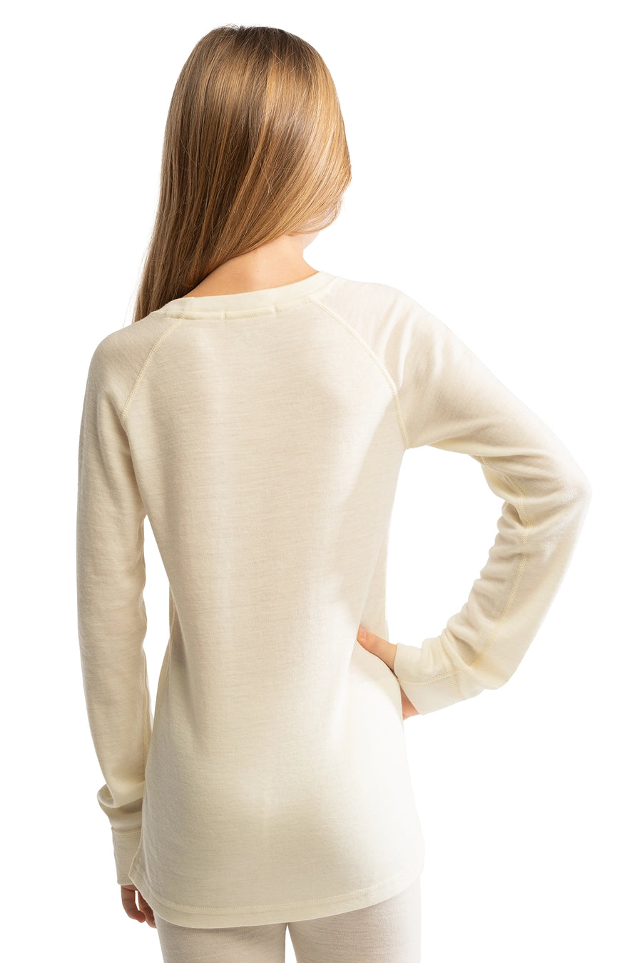 Kids' Merino Wool Long Sleeve 250 Natural Merinos — view 2