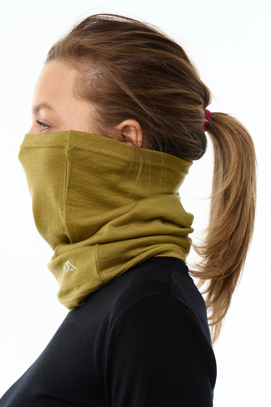 Merino Neck Gaiter 165 Olive Grove — view 3