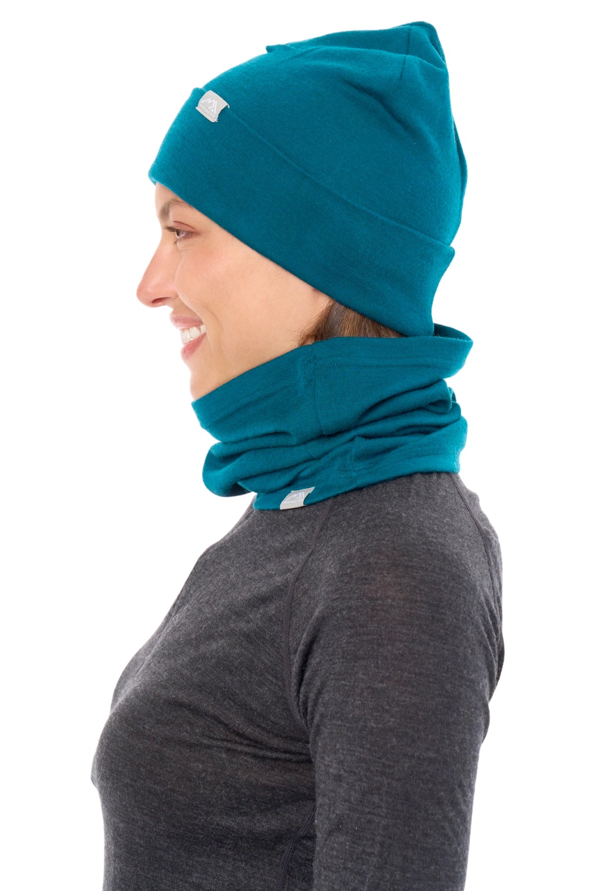 Adult Beanie Deep Teal + Gaiter — view 3