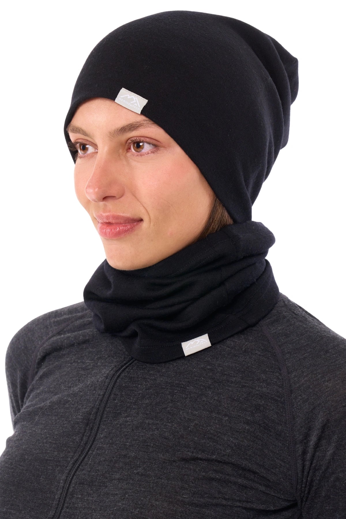 Adult Beanie Black + Gaiter — view 3