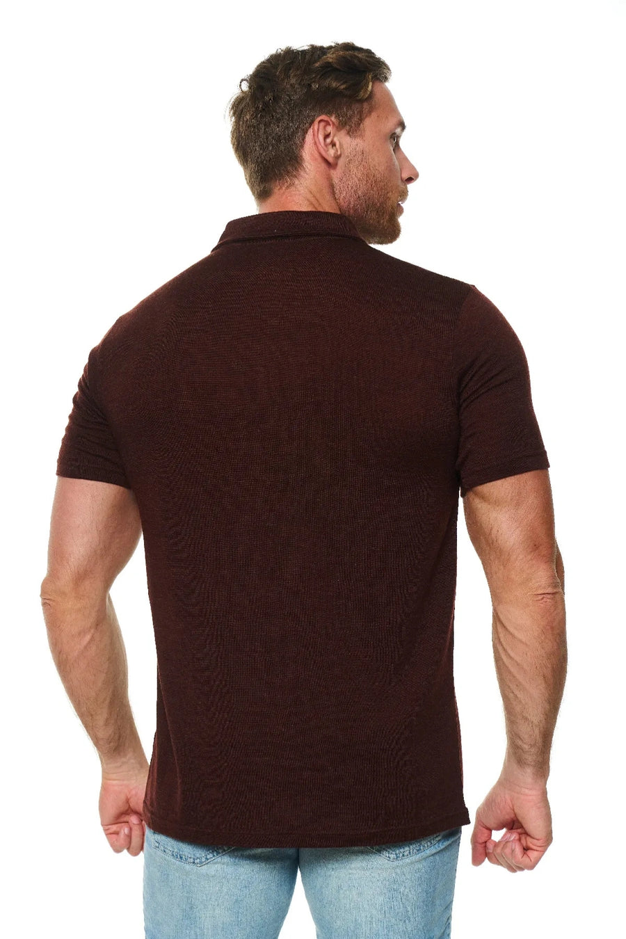 Men's Merino Polo 180 Bordo — view 2