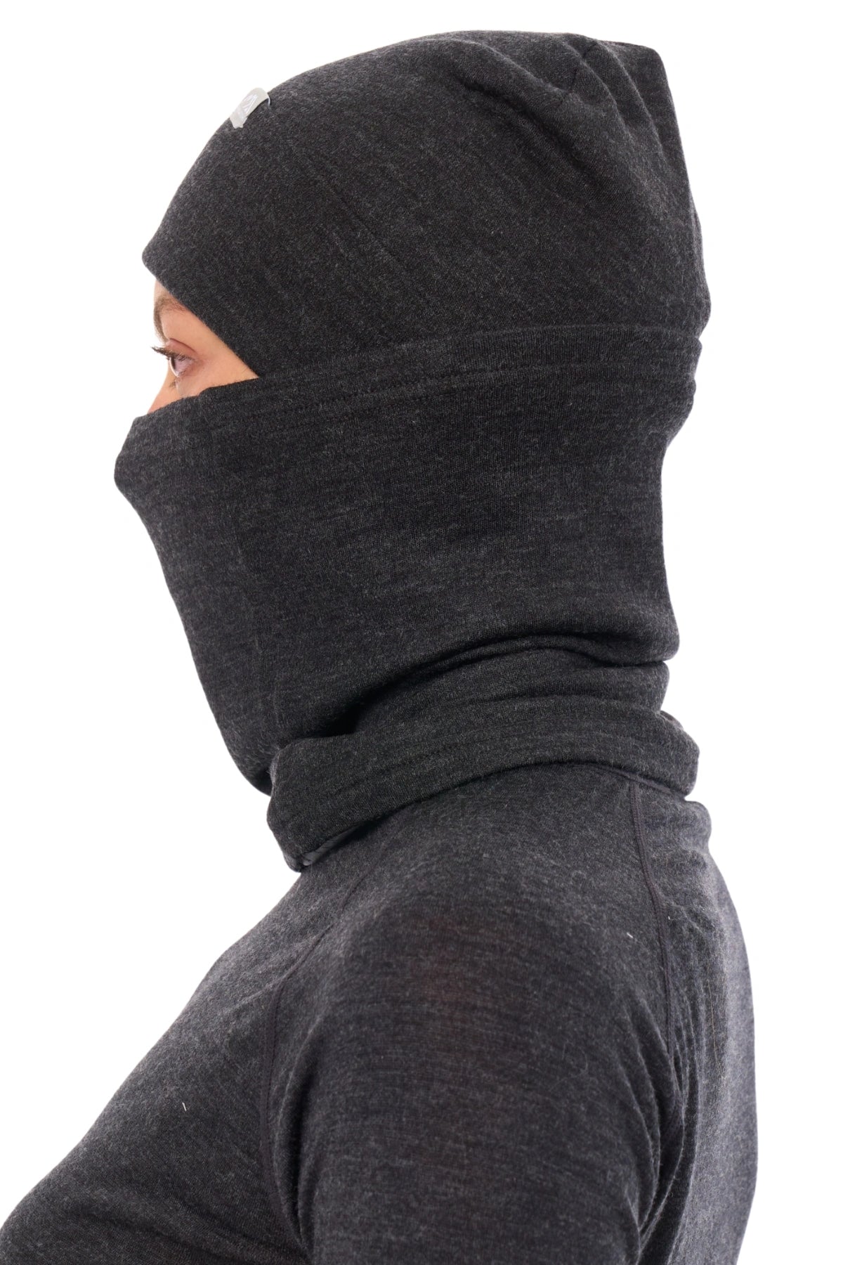 Adult Beanie Charcoal Grey + Gaiter — view 4