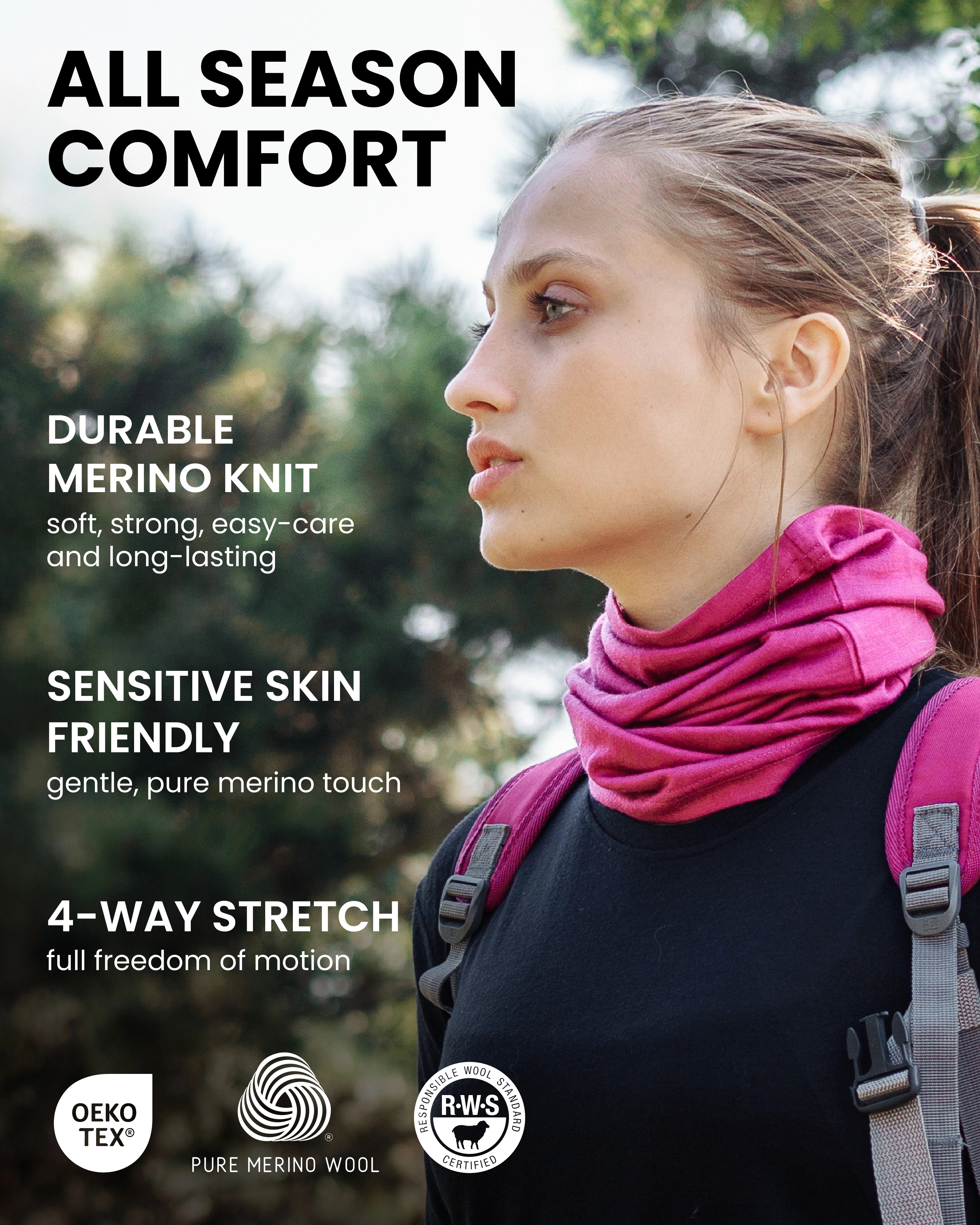 Merino neck gaiter 230 — lifestyle