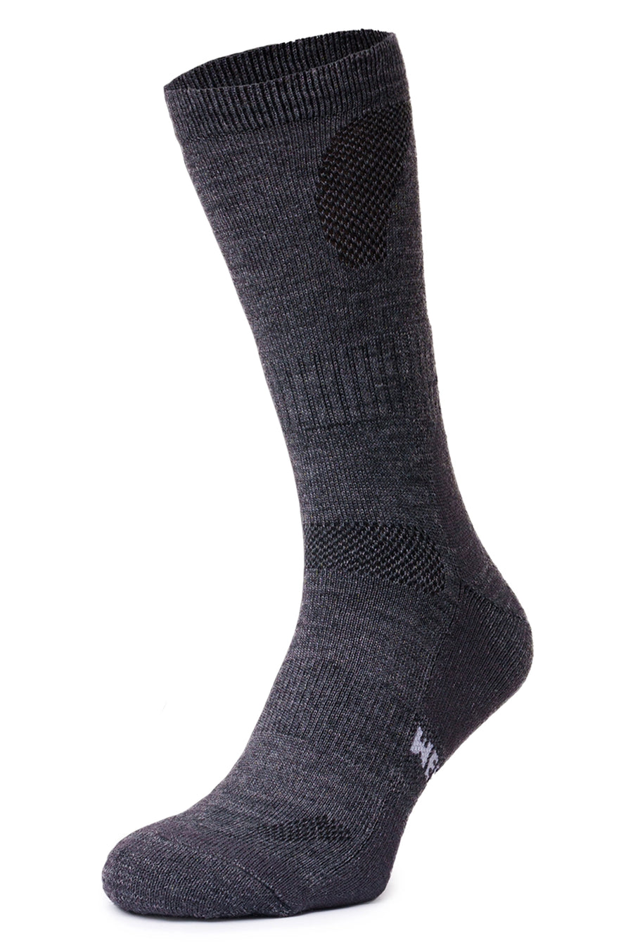 Merino Wool Hiking Socks, multicolor: Light Grey, Charcoal, Black — view 3