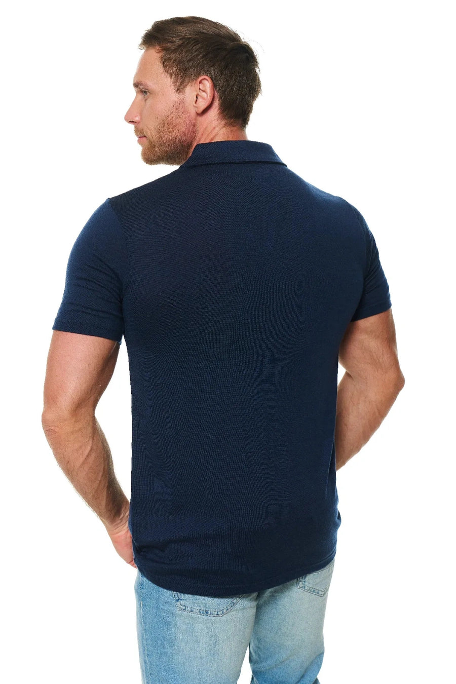 Men's Merino Polo 180 Midnight Navy — view 2