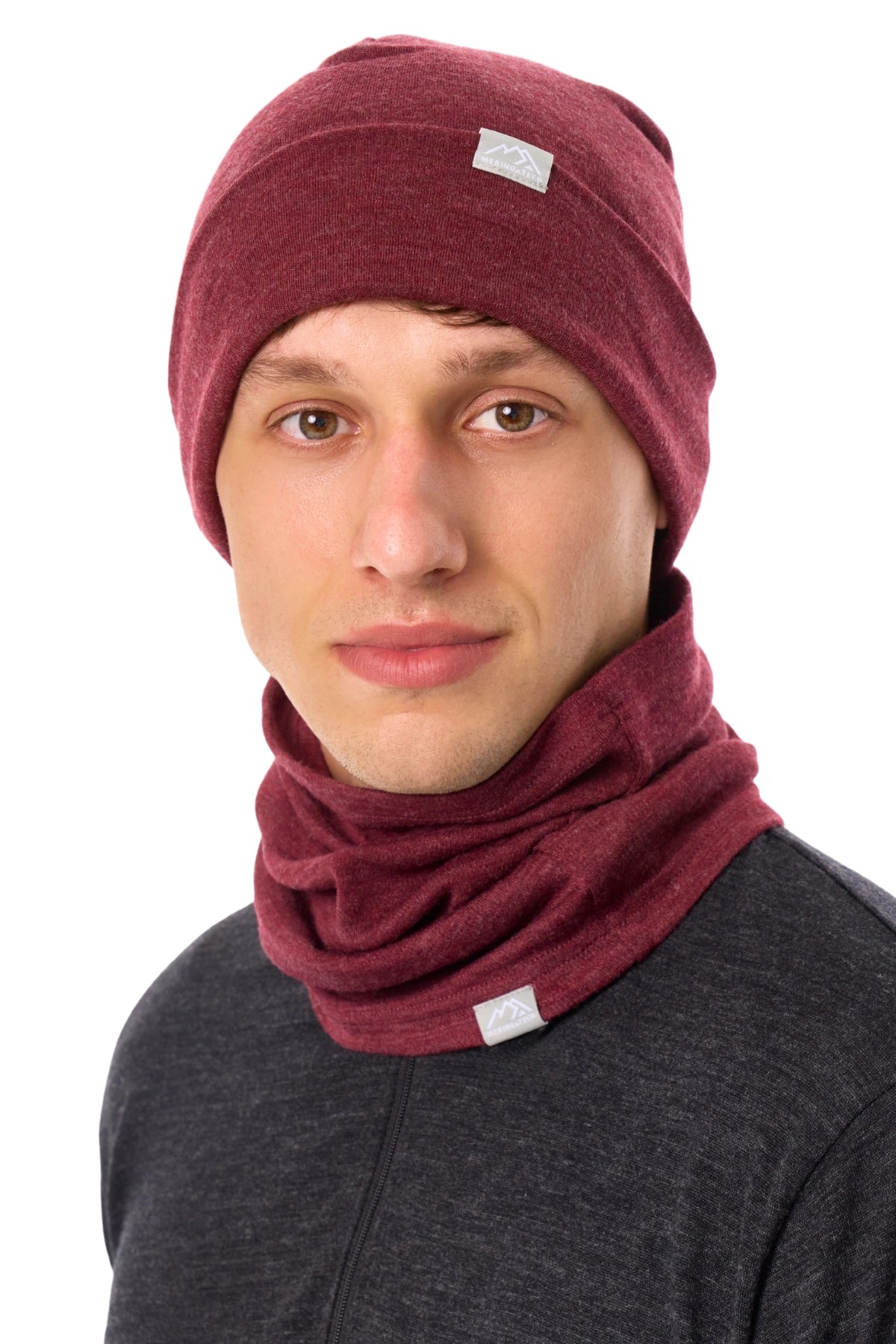 Adult Beanie Burgundy + Gaiter