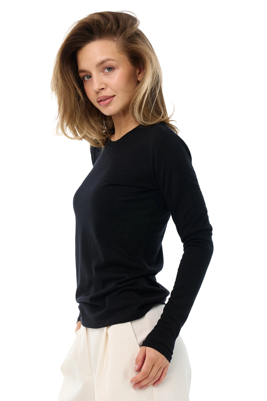 Women's Merino Long Sleeve 190 Black — view 4