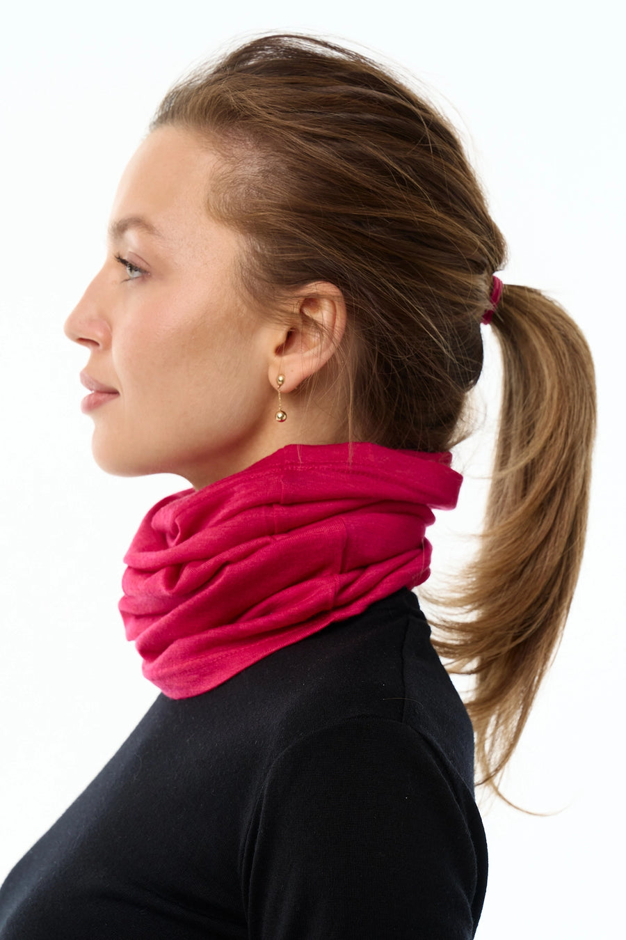 Merino Neck Gaiter 165 Lollipop Purple — view 4