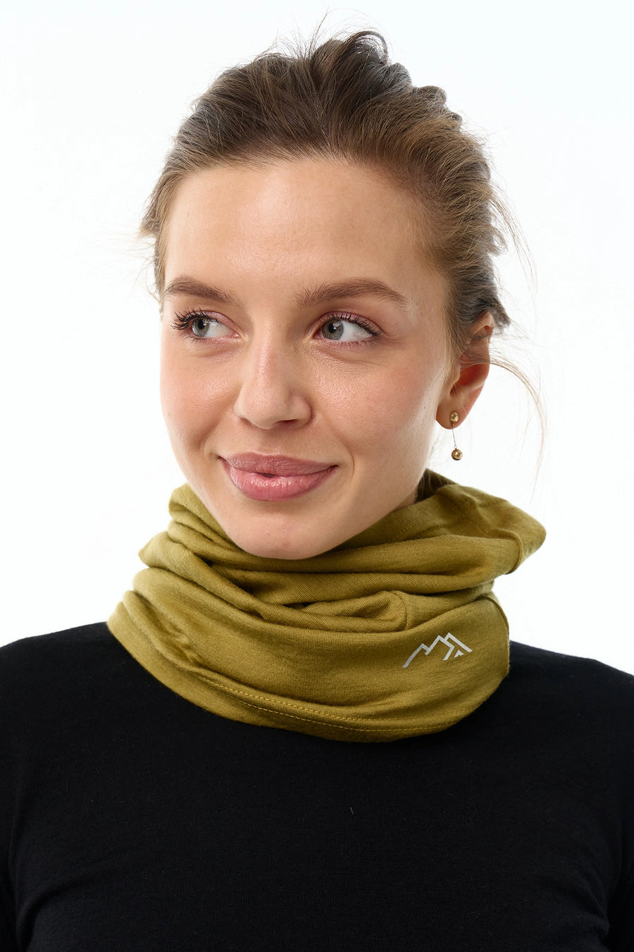 Merino Neck Gaiter 165 Olive Grove — view 4