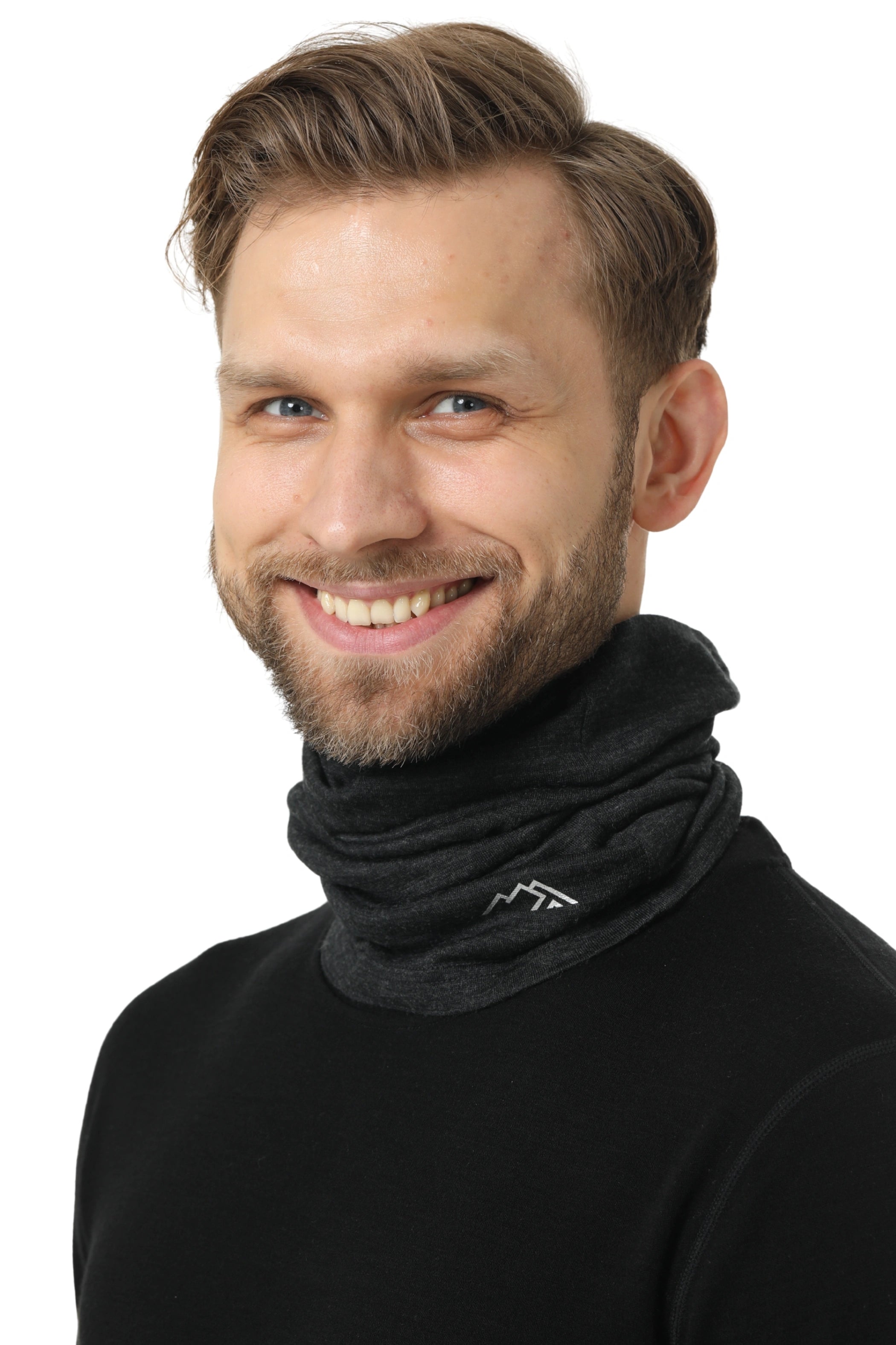 Merino Neck Gaiter 165 Charcoal — view 4