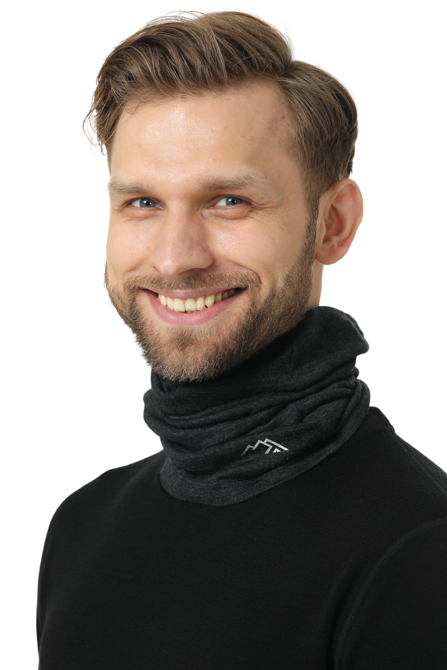 Merino Neck Gaiter 165 Charcoal — view 4