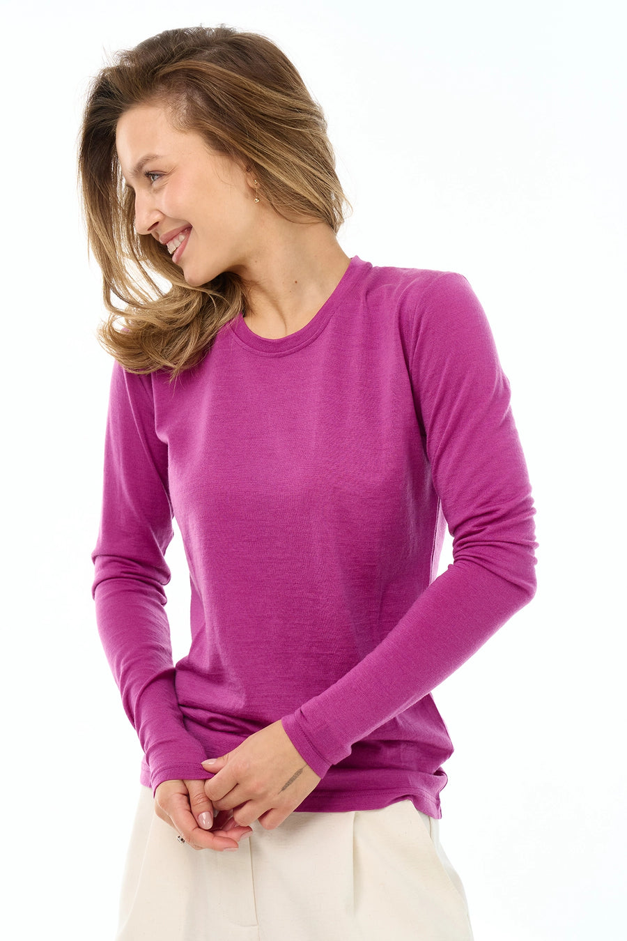 Women's Merino Long Sleeve 190 Violet — view 5