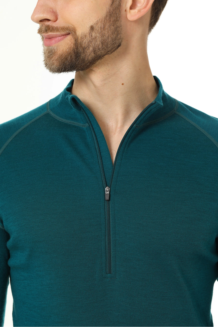 Men's Merino Thermal Set Zip 250 Deep Teal — view 5