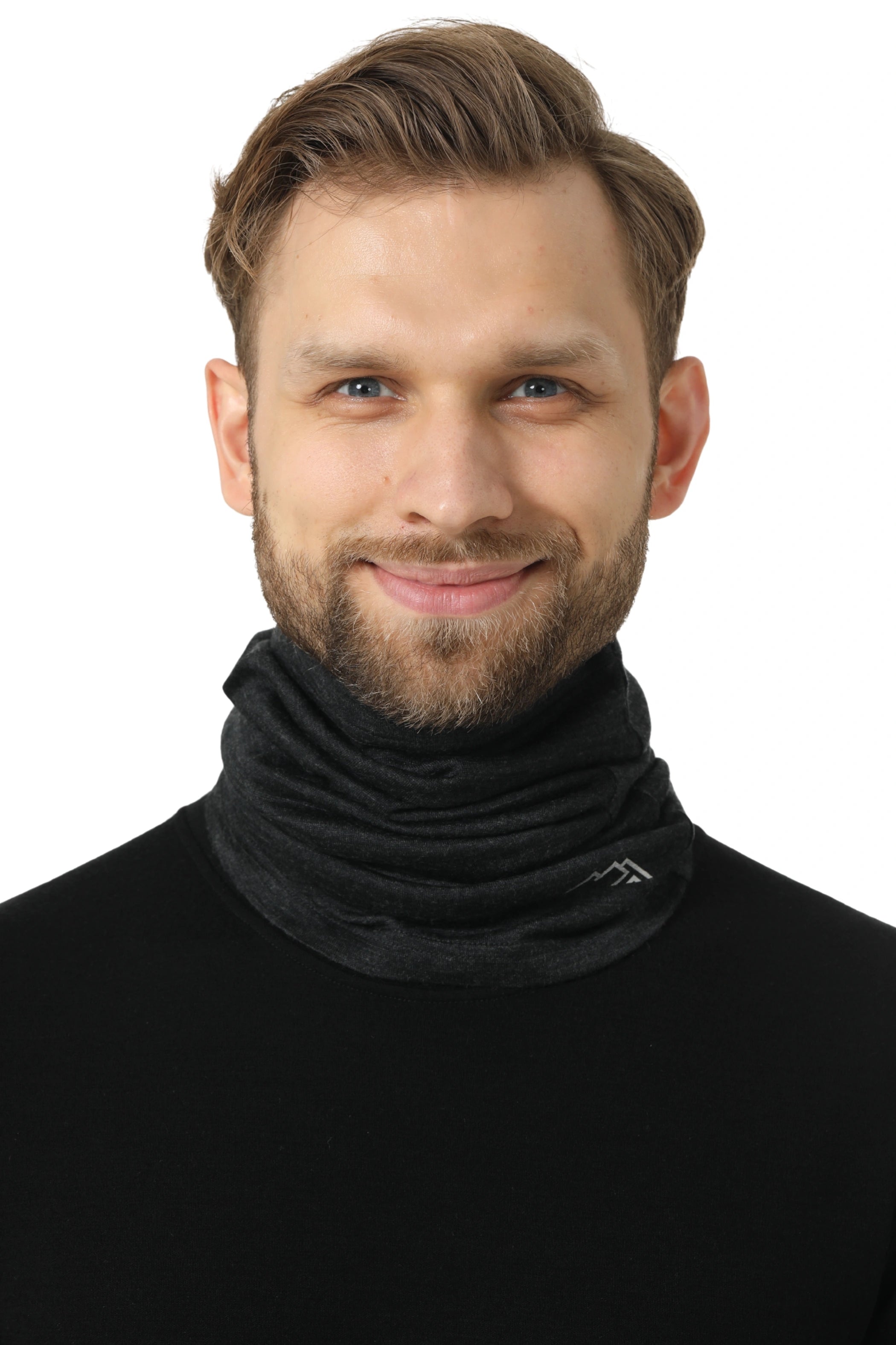 Merino Neck Gaiter 165 Charcoal — view 3