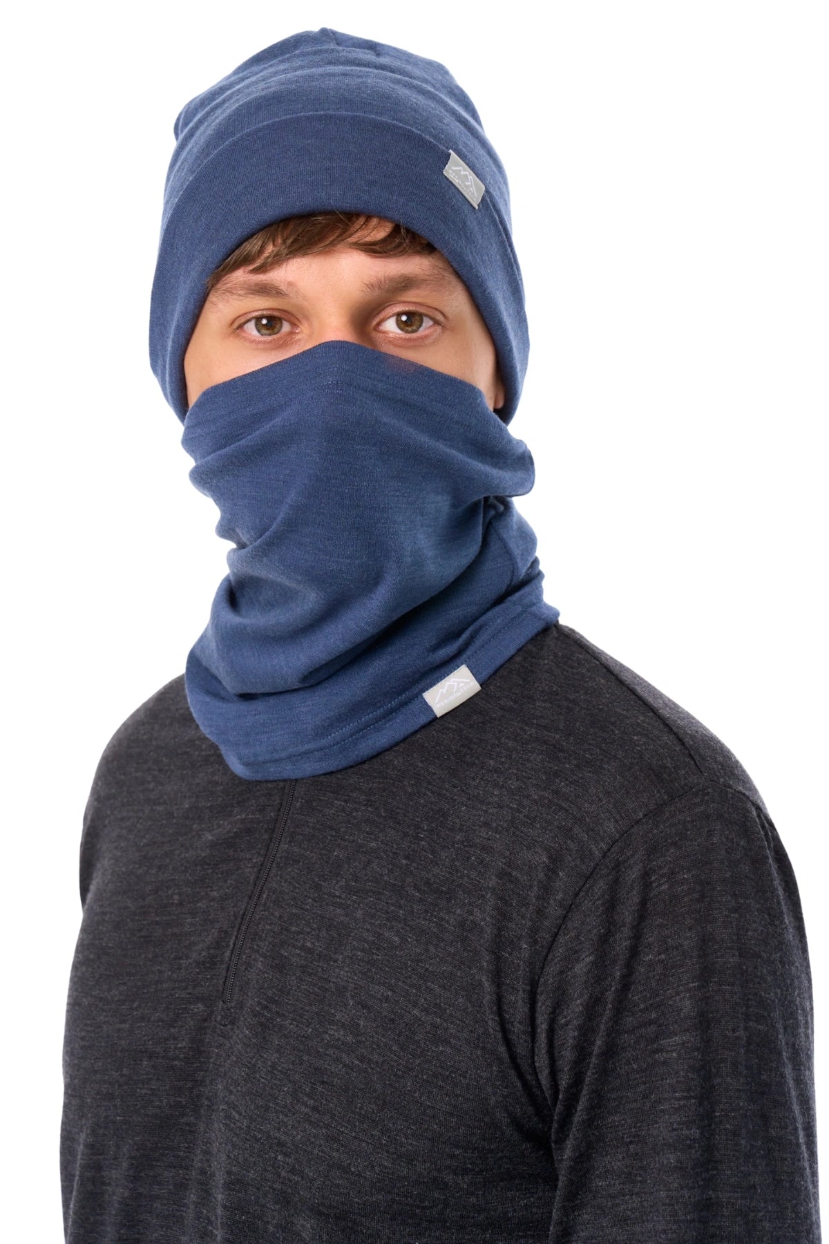 Adult Beanie Denim + Gaiter — view 7