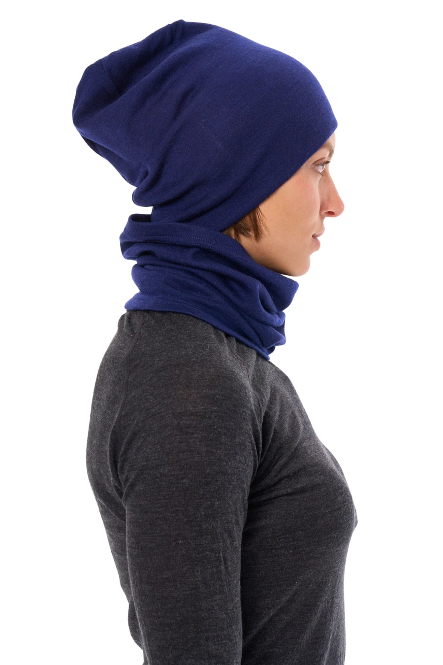 Adult Beanie Deep Navy + Gaiter — view 4