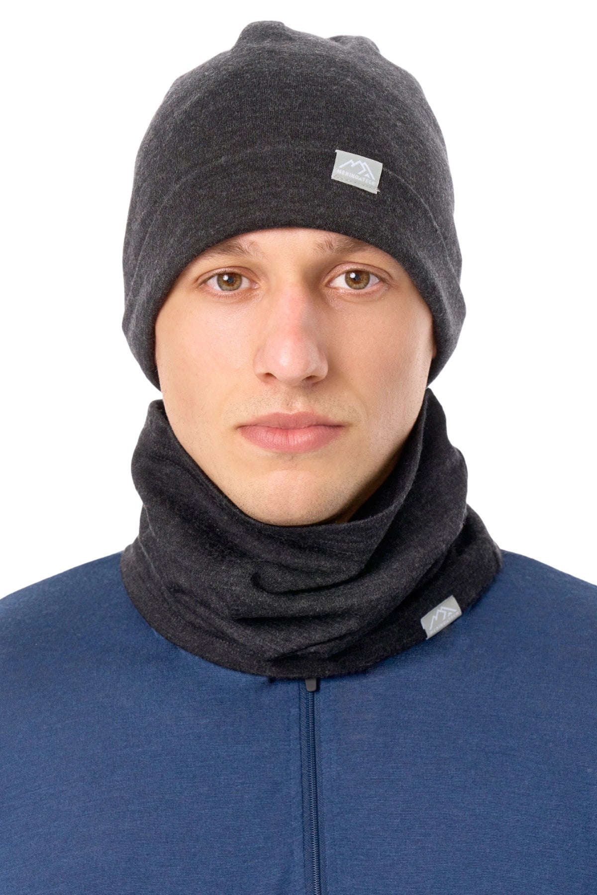 Adult Beanie Charcoal Grey + Gaiter — view 6