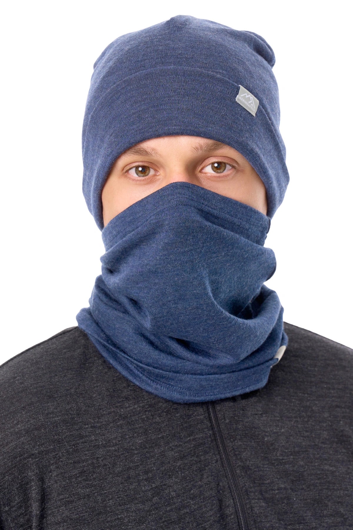 Adult Beanie Navy Blue + Gaiter — view 6
