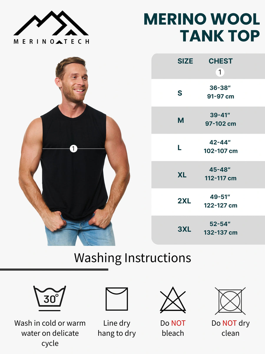 Men's merino tank top