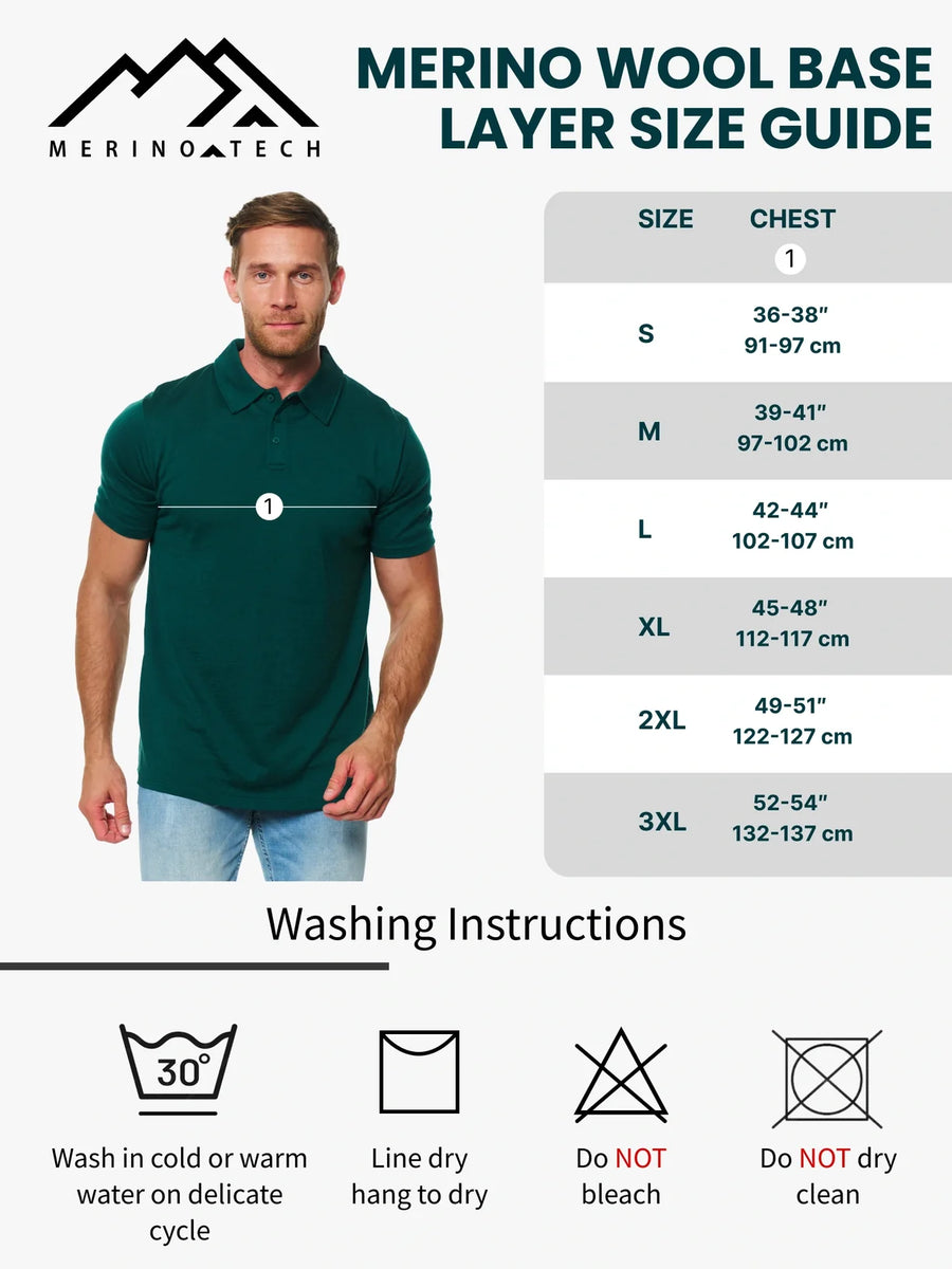 Men's merino button-up short sleeve shirt