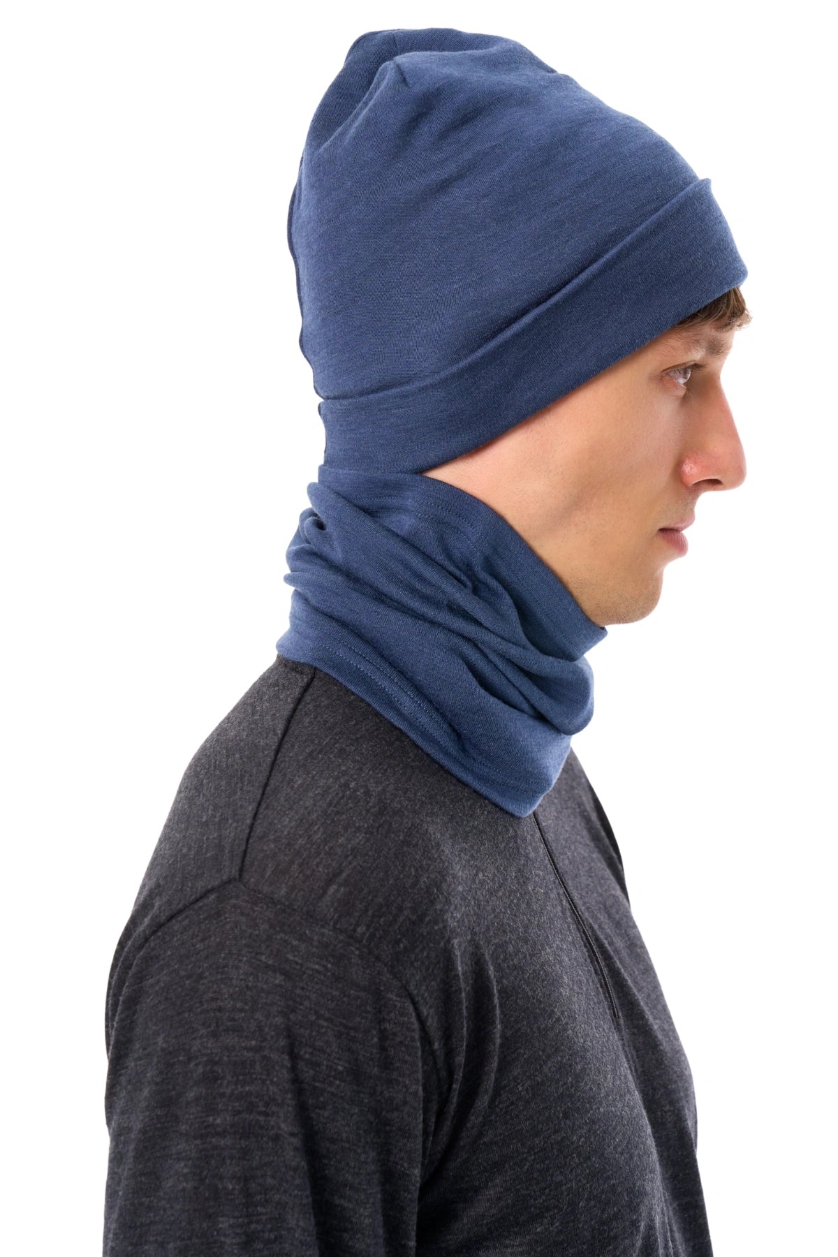 Adult Beanie Denim + Gaiter — view 6
