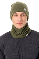 Adult Beanie Dark Olive + Gaiter — view 4