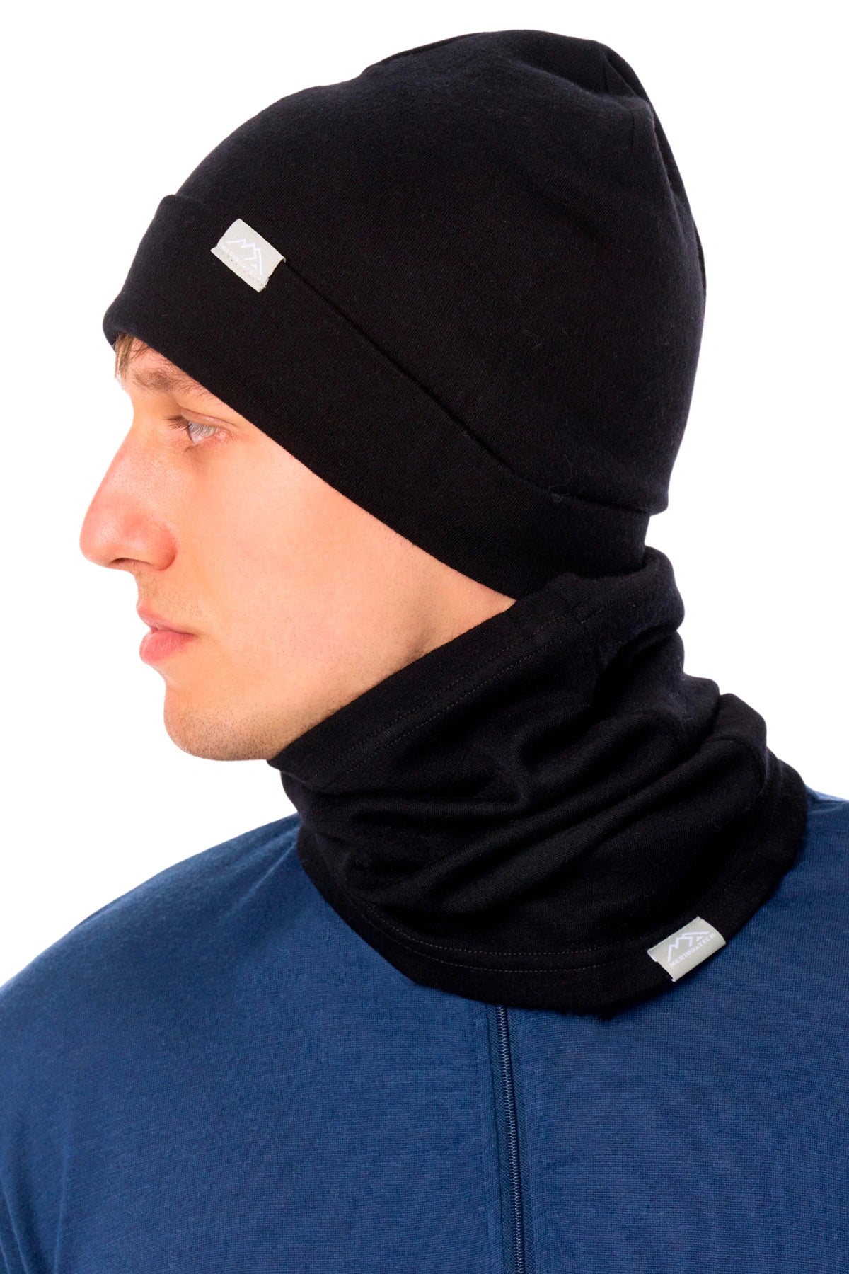 Adult Beanie Black + Gaiter — view 6