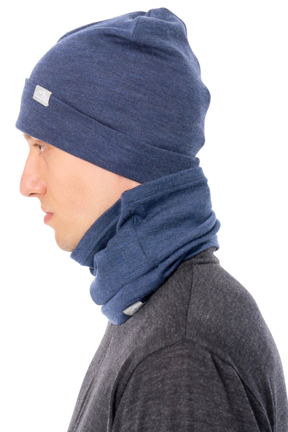 Adult Beanie Navy Blue + Gaiter — view 5