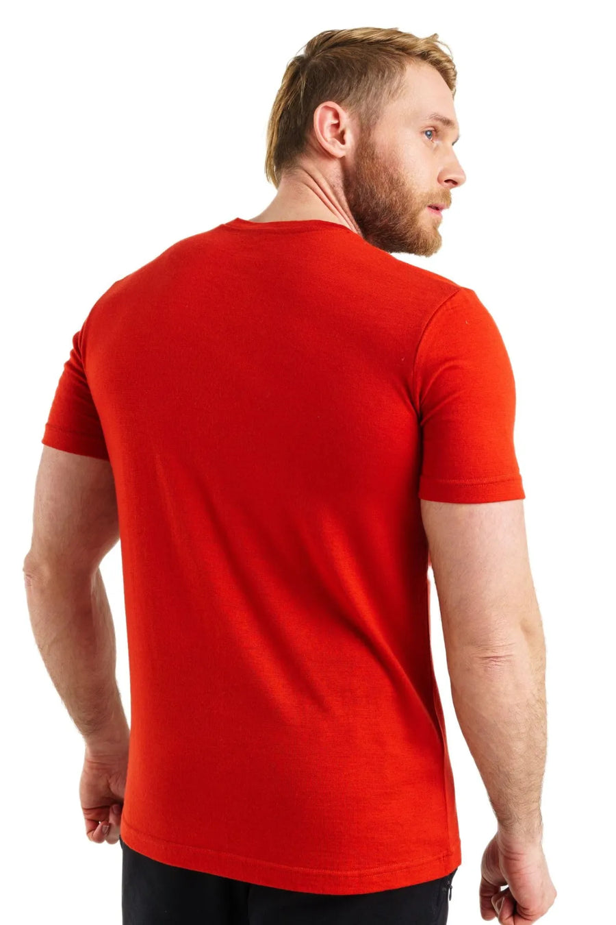 Men's Merino T-shirt Maroon Red — view 2