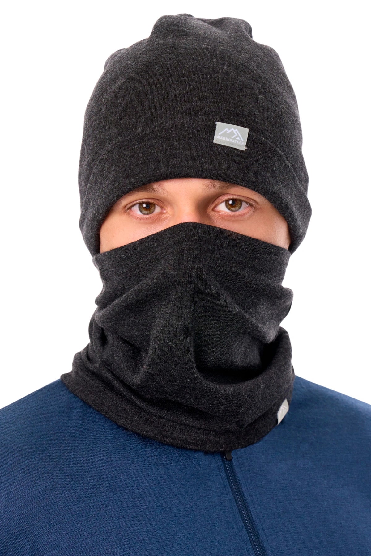 Adult Beanie Charcoal Grey + Gaiter — view 8