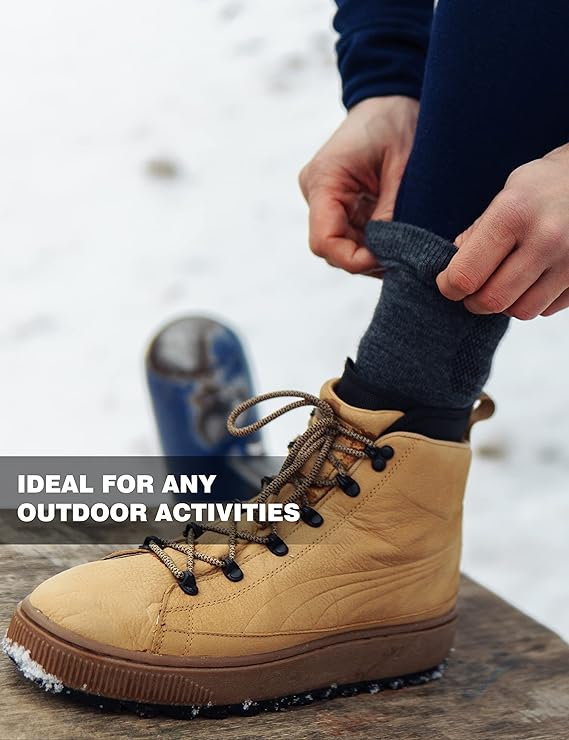 Merino Wool Hiking Socks, 2 pack, Navy Yellow — view 4