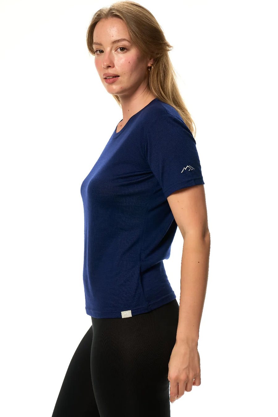 Women's Merino T-shirt 180 Deep Navy Crewneck — view 3