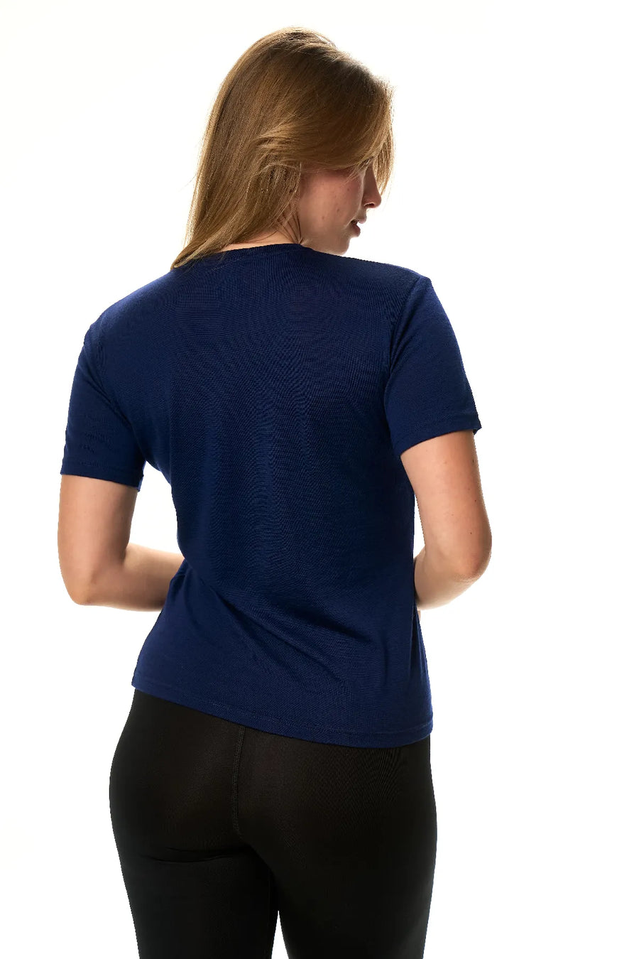 Women's Merino T-shirt 180 Deep Navy Crewneck — view 2