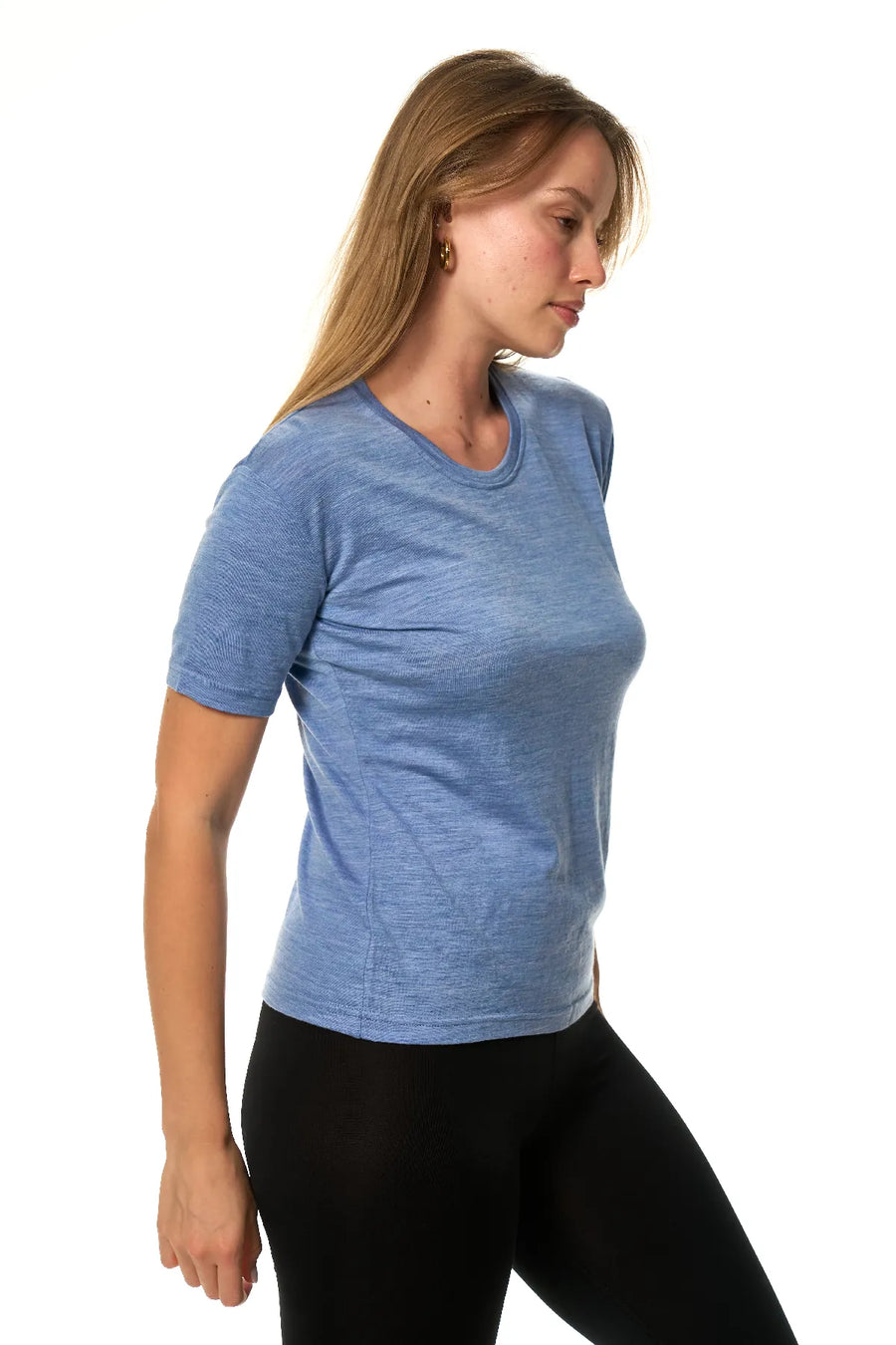 Women's Merino T-shirt 180 Dark Blue Crewneck — view 3