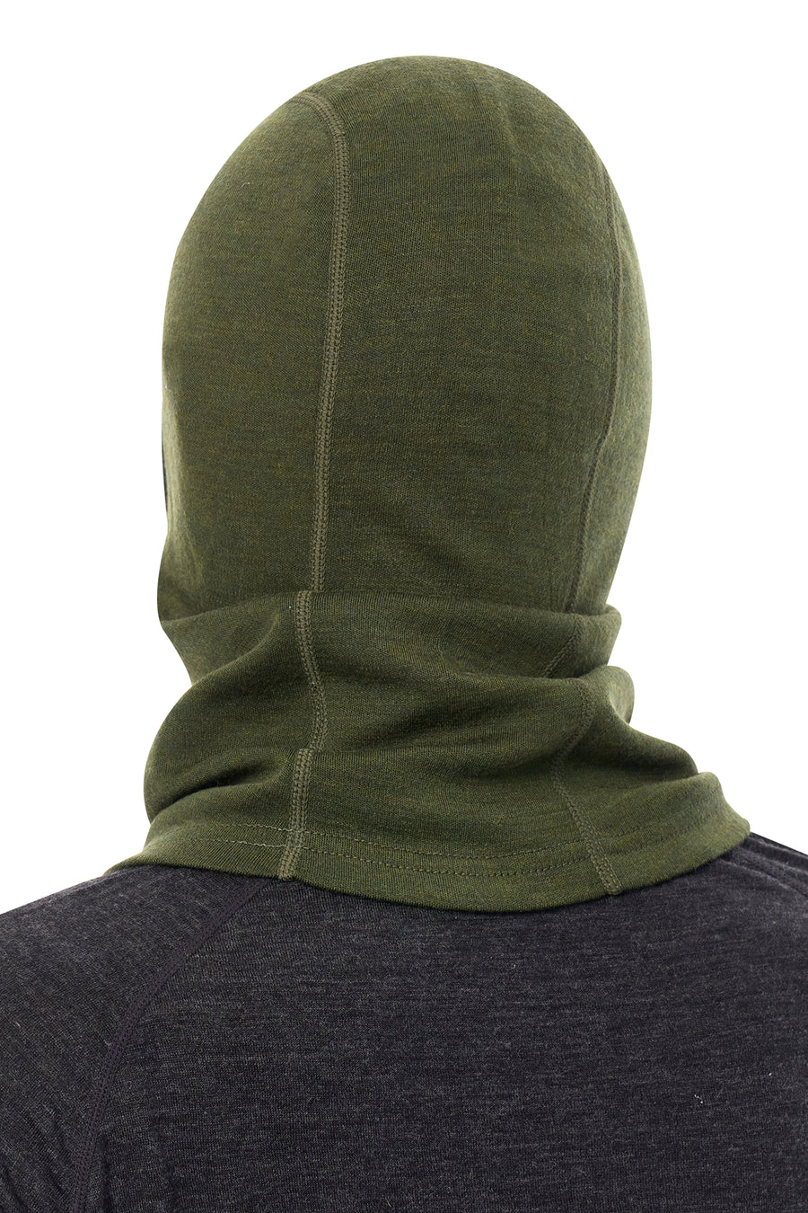 Merino Wool Balaclava Army Green — view 2