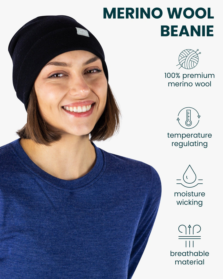 Adult merino beanie — lifestyle