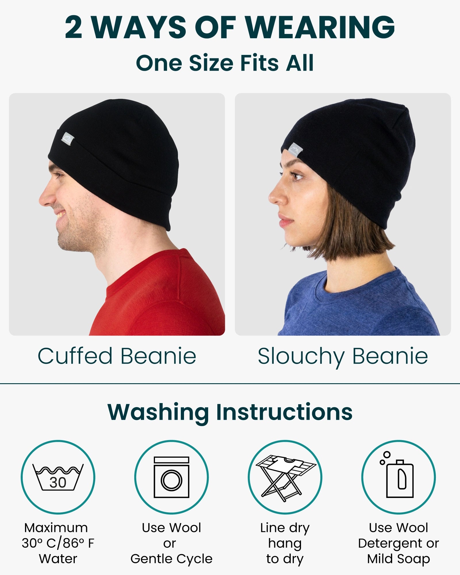 Adult merino beanie and gaiter — lifestyle