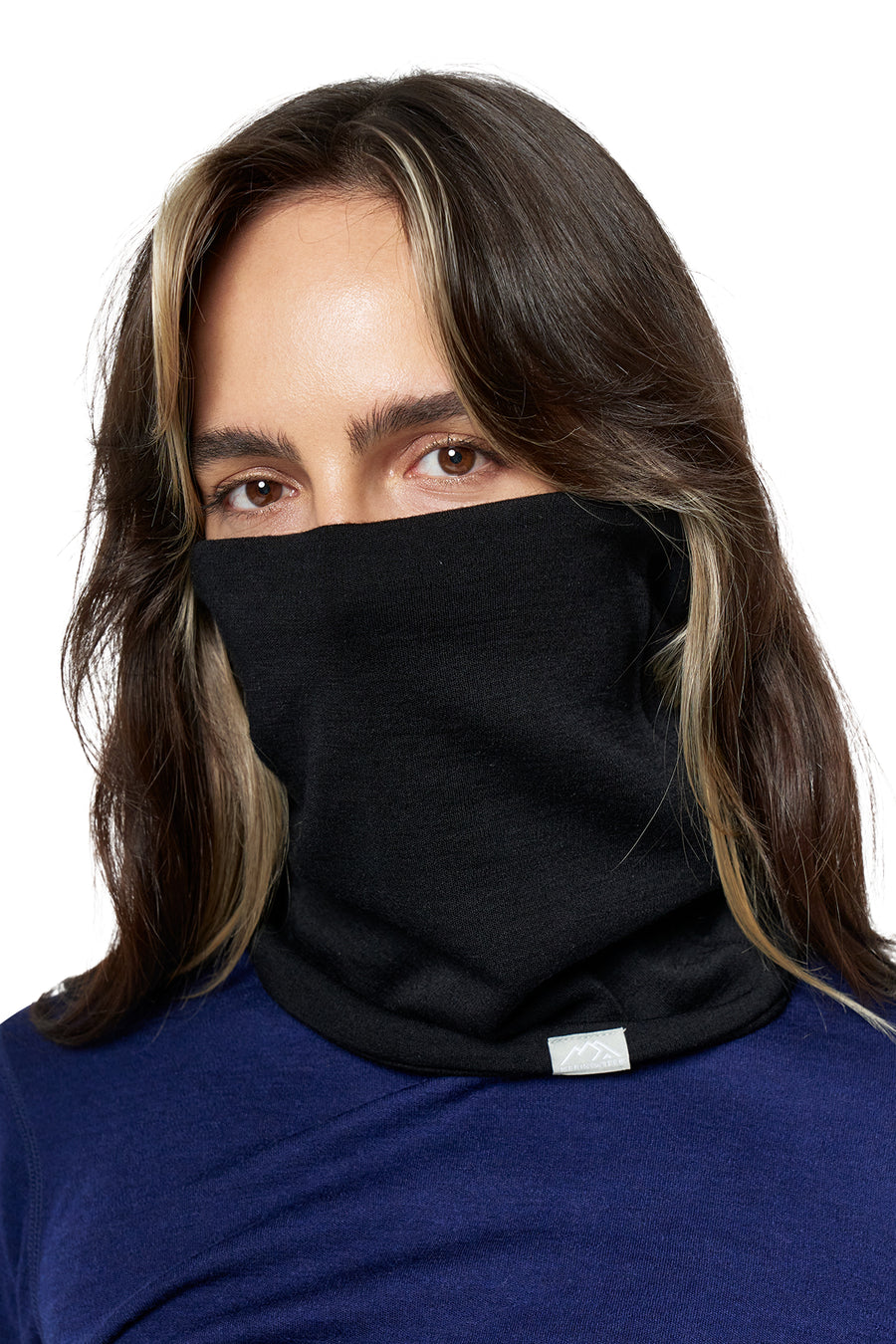 Merino Double-Layer Neck Gaiter Black