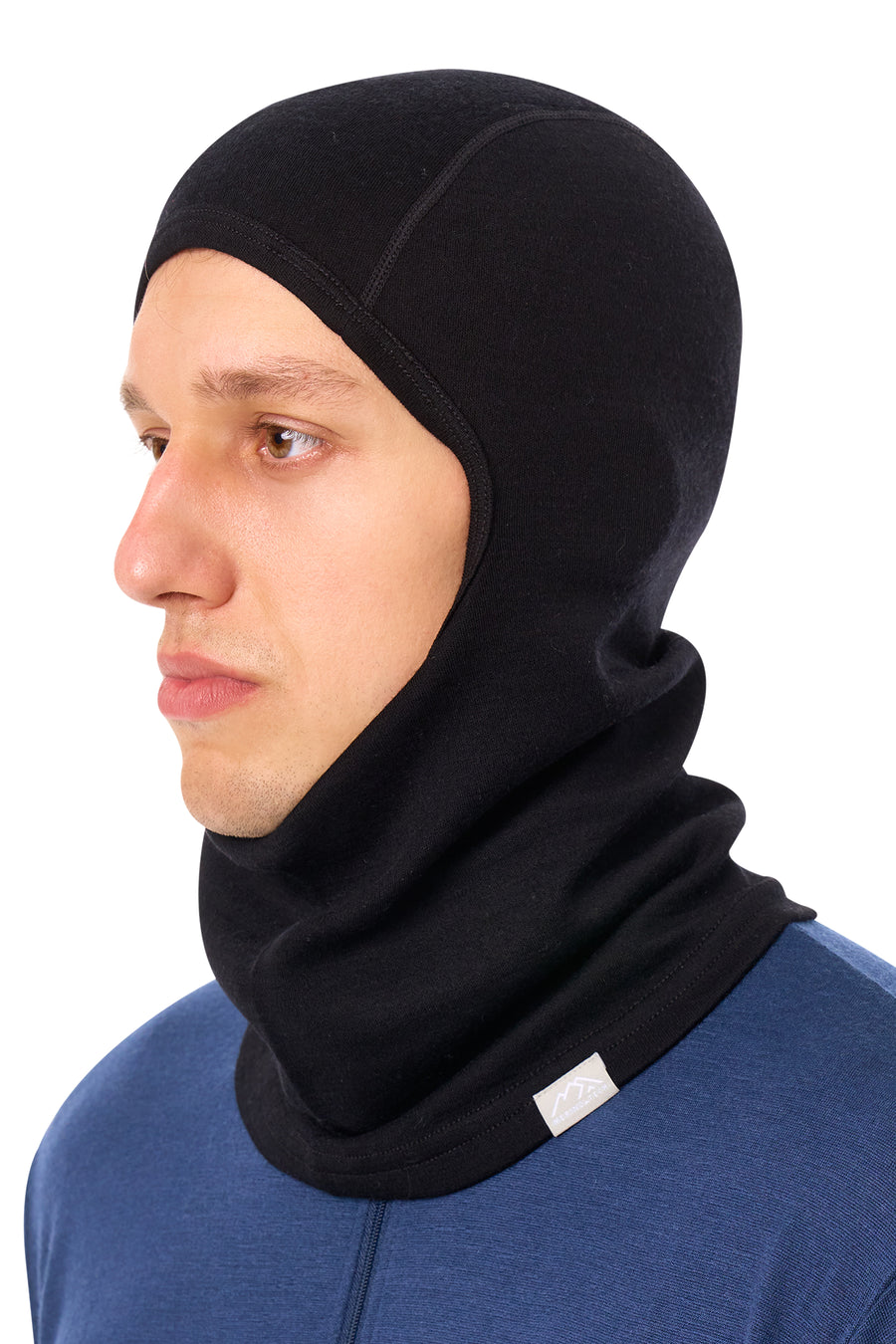 Merino Wool Balaclava Black — view 3