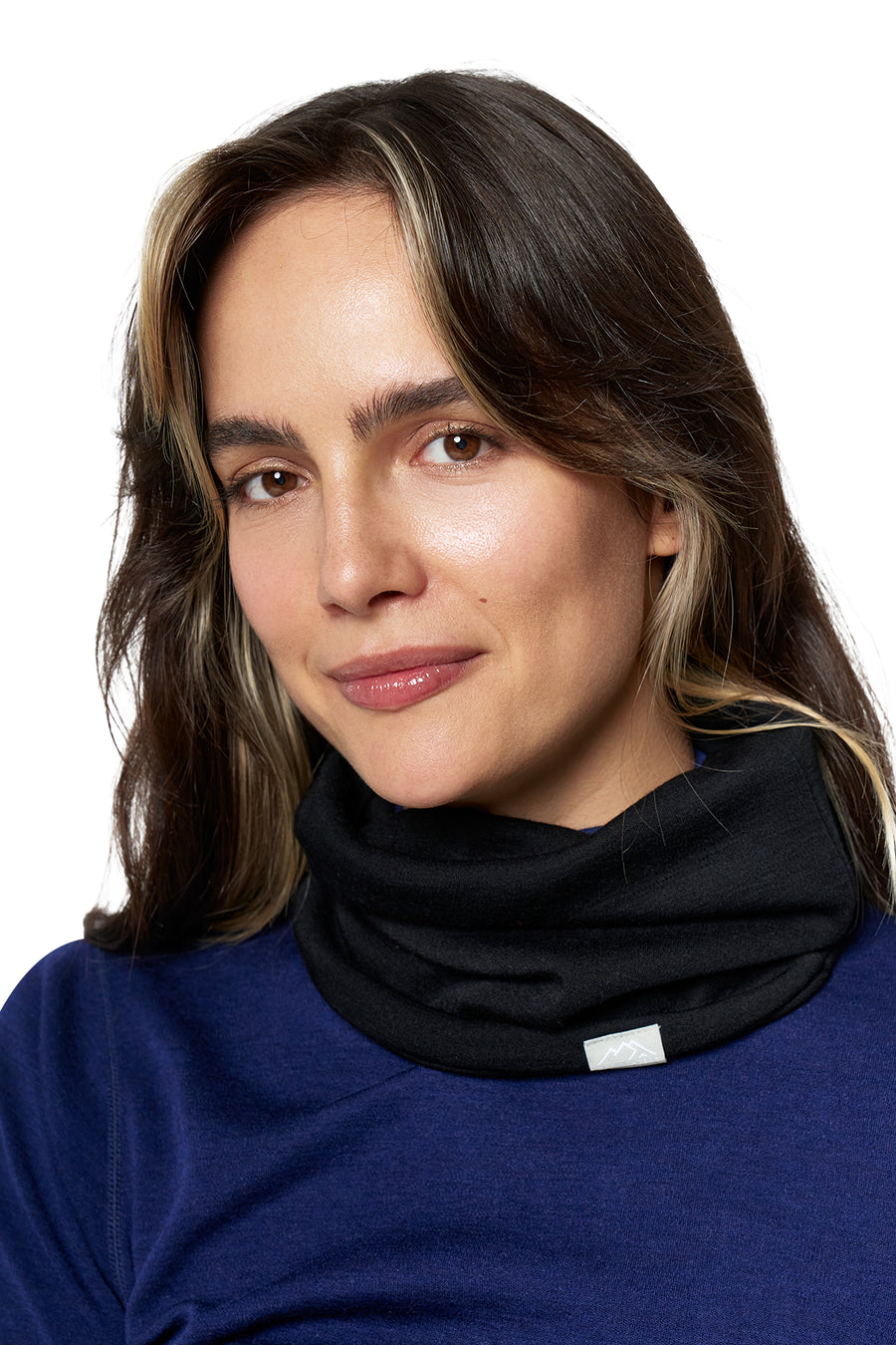 Merino Double-Layer Neck Gaiter Black — view 3