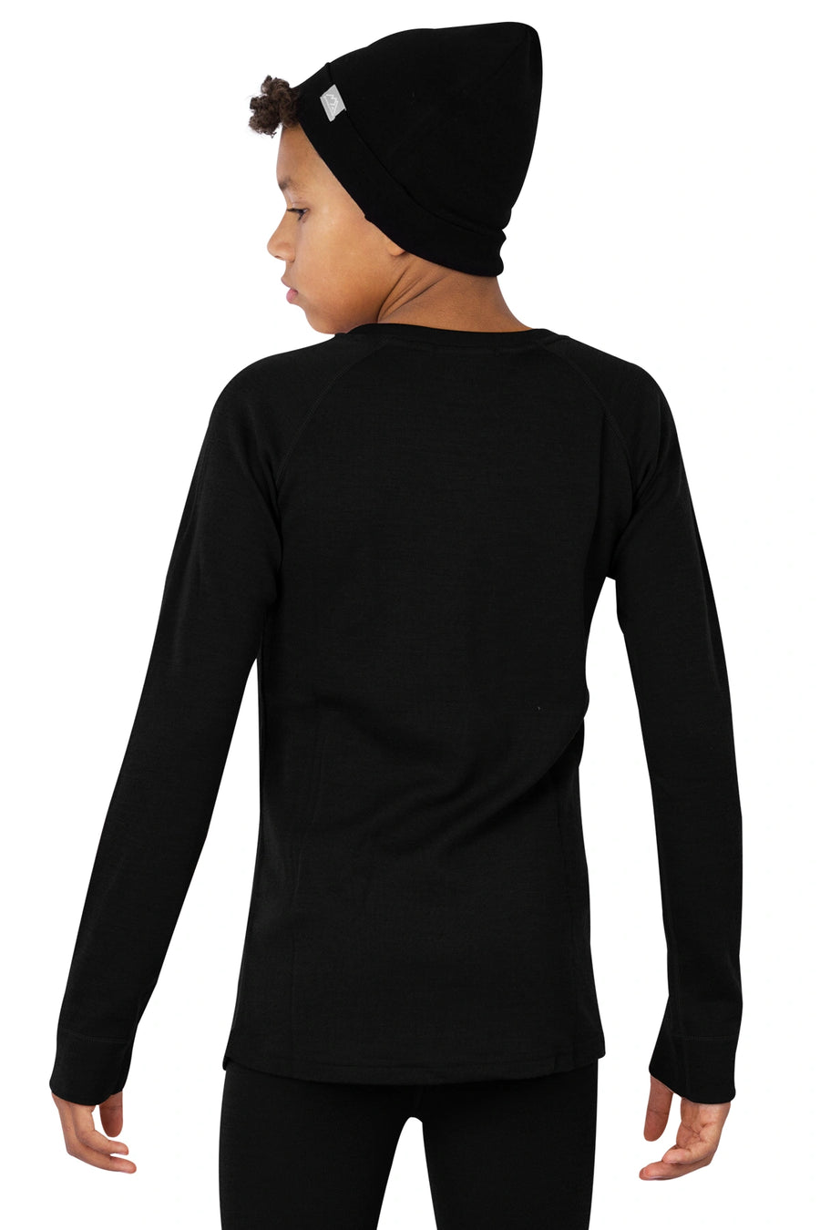 Kids' Merino Wool Long Sleeve 250 Black — view 5