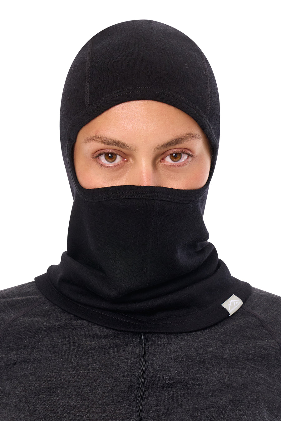 Merino Wool Balaclava Black — view 4